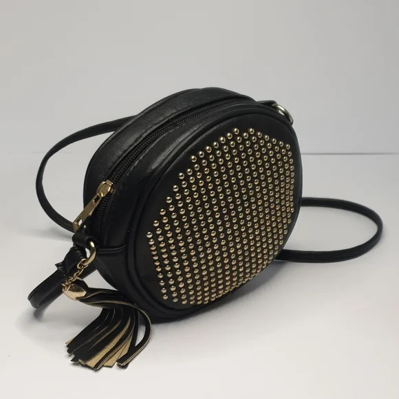 Neon Hart crossbody black faux leather studded bag - Picture 16 of 16